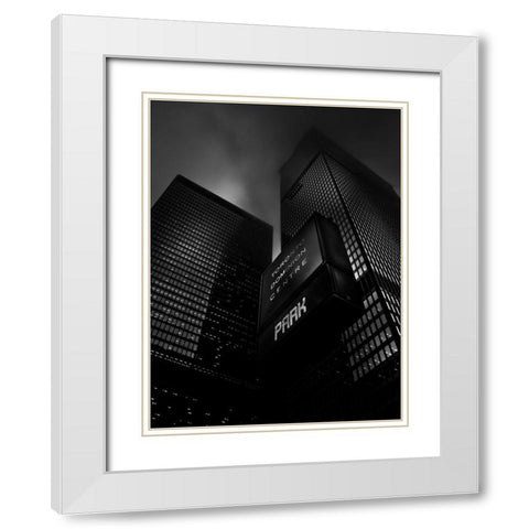 Downtown Toronto Fogfest No 16 White Modern Wood Framed Art Print with Double Matting by Carson, Brian