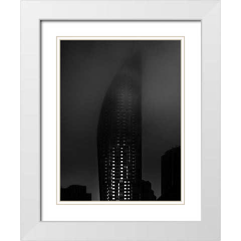 Downtown Toronto Fogfest No 19 White Modern Wood Framed Art Print with Double Matting by Carson, Brian