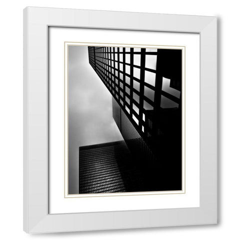 Downtown Toronto Fogfest No 31 White Modern Wood Framed Art Print with Double Matting by Carson, Brian