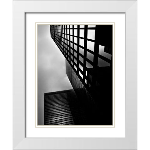 Downtown Toronto Fogfest No 31 White Modern Wood Framed Art Print with Double Matting by Carson, Brian