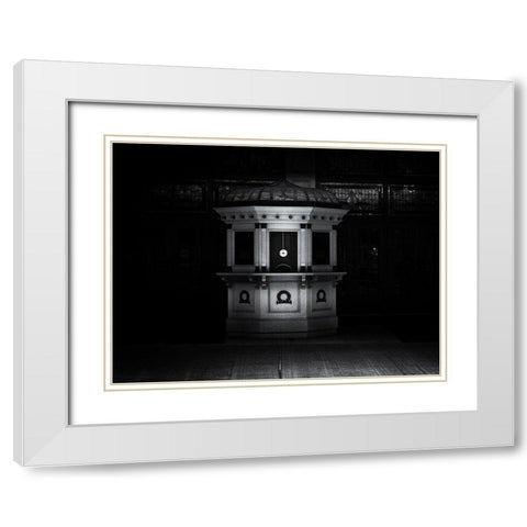 Elgin and Winter Garden Theater White Modern Wood Framed Art Print with Double Matting by Carson, Brian