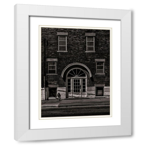 Geometry No 3 White Modern Wood Framed Art Print with Double Matting by Carson, Brian