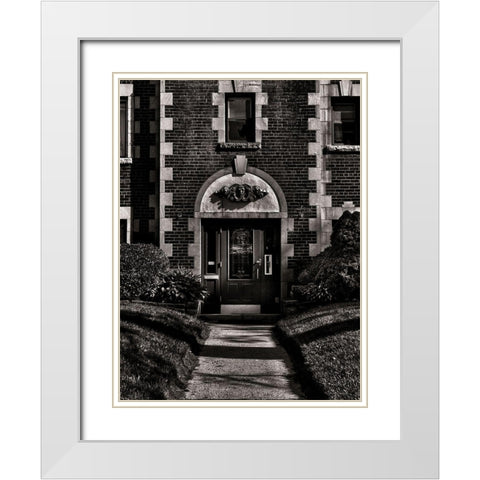 Geometry No 6 White Modern Wood Framed Art Print with Double Matting by Carson, Brian