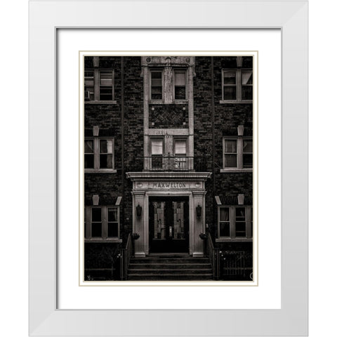 Geometry No 7 White Modern Wood Framed Art Print with Double Matting by Carson, Brian