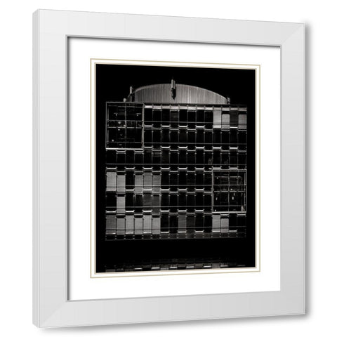 Geometry No 10 White Modern Wood Framed Art Print with Double Matting by Carson, Brian