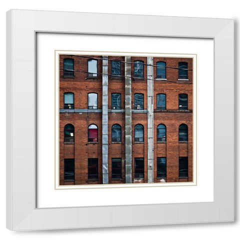 Geometry No 13 Color White Modern Wood Framed Art Print with Double Matting by Carson, Brian