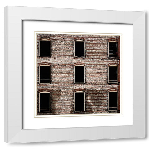 Geometry No 14 Color White Modern Wood Framed Art Print with Double Matting by Carson, Brian