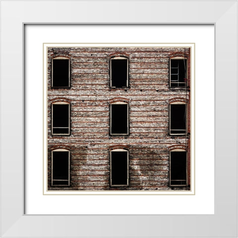 Geometry No 14 Color White Modern Wood Framed Art Print with Double Matting by Carson, Brian
