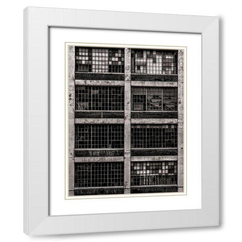 Geometry No 16 White Modern Wood Framed Art Print with Double Matting by Carson, Brian