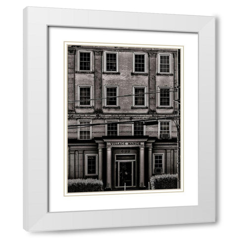 Geometry No 17 White Modern Wood Framed Art Print with Double Matting by Carson, Brian