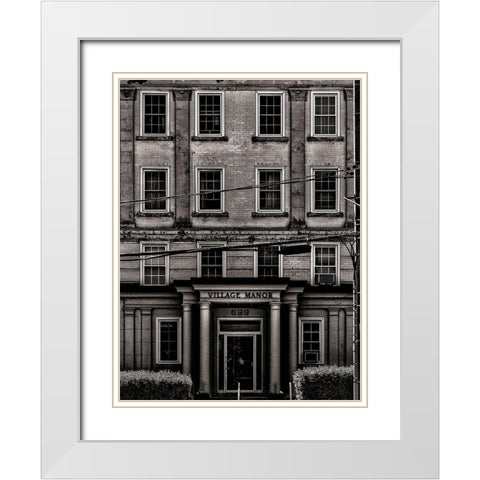 Geometry No 17 White Modern Wood Framed Art Print with Double Matting by Carson, Brian