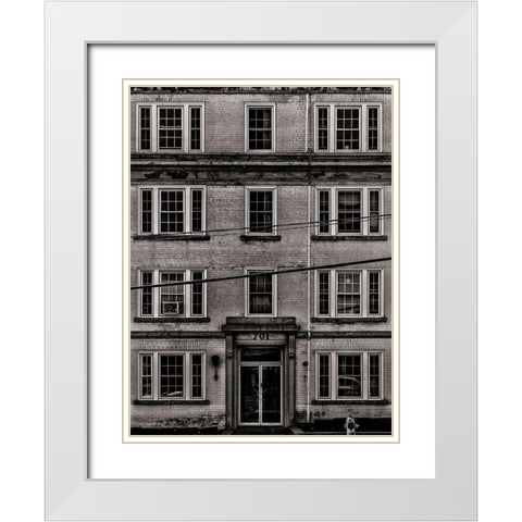 Geometry No 18 White Modern Wood Framed Art Print with Double Matting by Carson, Brian