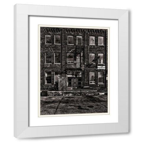 Geometry No 19 White Modern Wood Framed Art Print with Double Matting by Carson, Brian