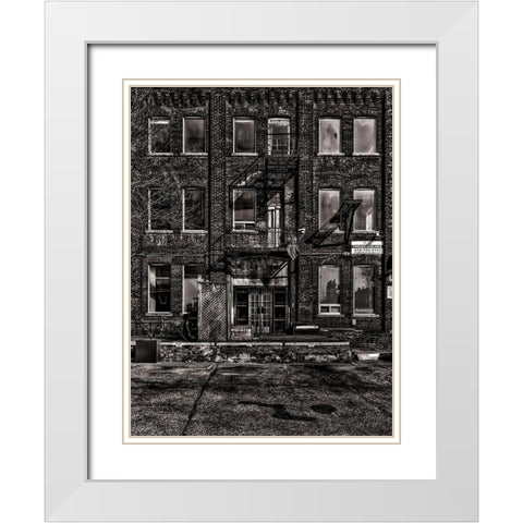 Geometry No 19 White Modern Wood Framed Art Print with Double Matting by Carson, Brian