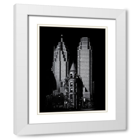 Gooderham Flatiron Building Toronto No 2 White Modern Wood Framed Art Print with Double Matting by Carson, Brian