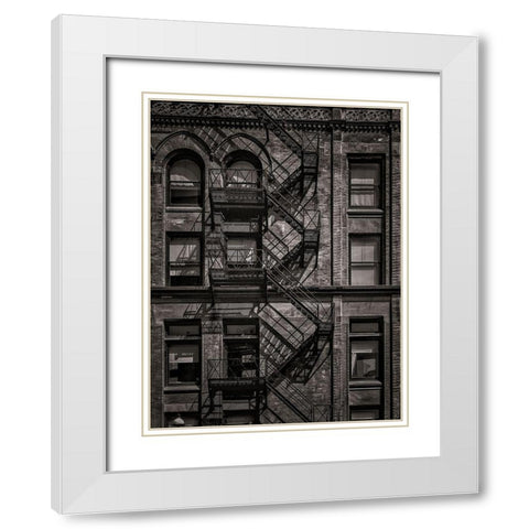 Gooderham Flatiron Building Toronto No 4 White Modern Wood Framed Art Print with Double Matting by Carson, Brian