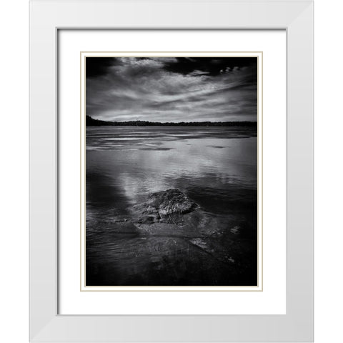 Gullwing Lake No 3 White Modern Wood Framed Art Print with Double Matting by Carson, Brian