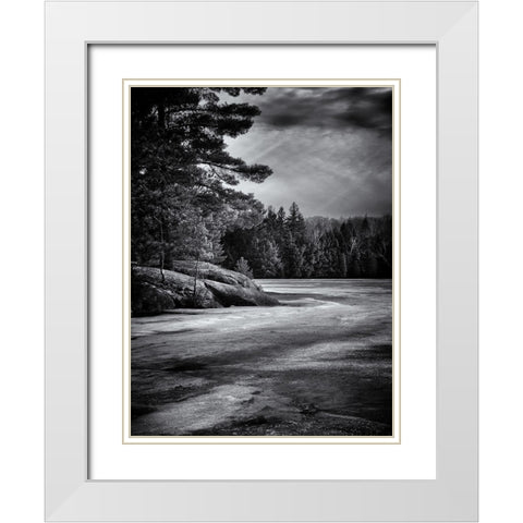 Gullwing Lake No 4 White Modern Wood Framed Art Print with Double Matting by Carson, Brian