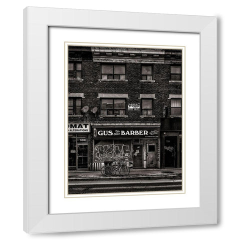 Gus the Other Barber White Modern Wood Framed Art Print with Double Matting by Carson, Brian