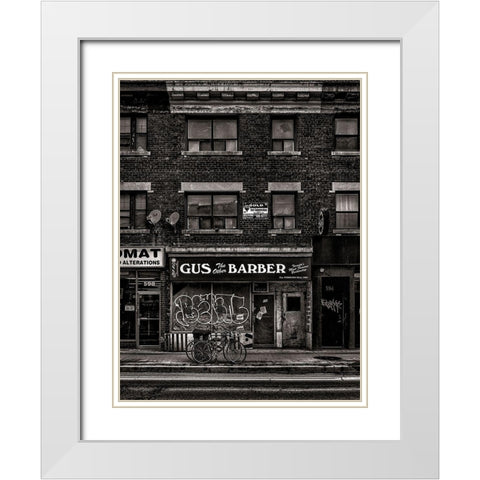 Gus the Other Barber White Modern Wood Framed Art Print with Double Matting by Carson, Brian