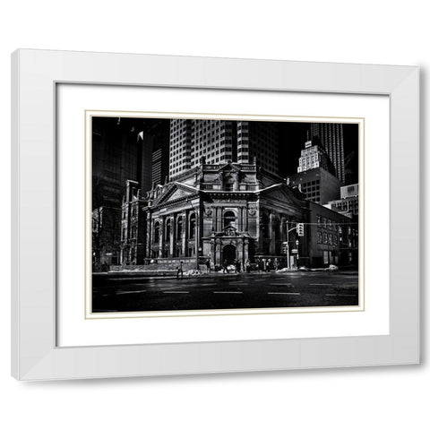 Hockey Hall of Fame Toronto White Modern Wood Framed Art Print with Double Matting by Carson, Brian