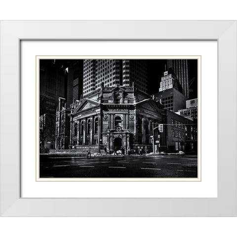 Hockey Hall of Fame Toronto White Modern Wood Framed Art Print with Double Matting by Carson, Brian