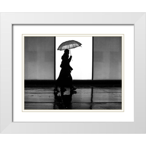 It Was a Rainy Day No 6 White Modern Wood Framed Art Print with Double Matting by Carson, Brian