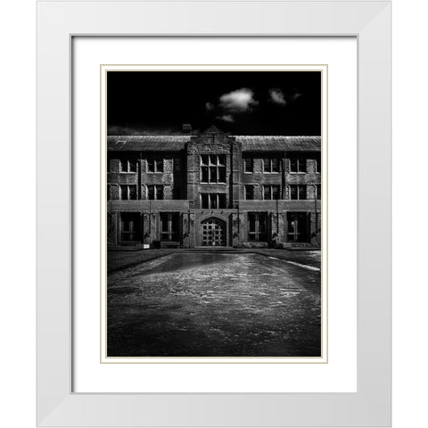 John W Graham Library White Modern Wood Framed Art Print with Double Matting by Carson, Brian