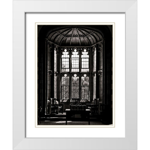 Knox College Caven Library Toronto White Modern Wood Framed Art Print with Double Matting by Carson, Brian