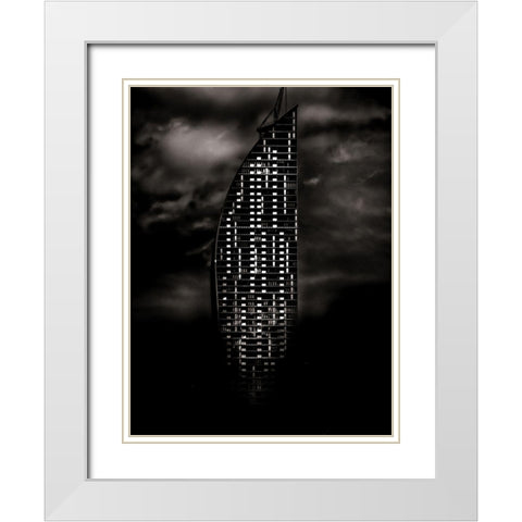 Downtown Tower Toronto White Modern Wood Framed Art Print with Double Matting by Carson, Brian