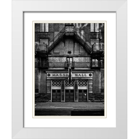Massey Hall No 1 White Modern Wood Framed Art Print with Double Matting by Carson, Brian