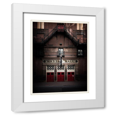 Massey Hall No 1 Color White Modern Wood Framed Art Print with Double Matting by Carson, Brian