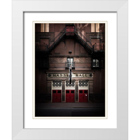 Massey Hall No 1 Color White Modern Wood Framed Art Print with Double Matting by Carson, Brian