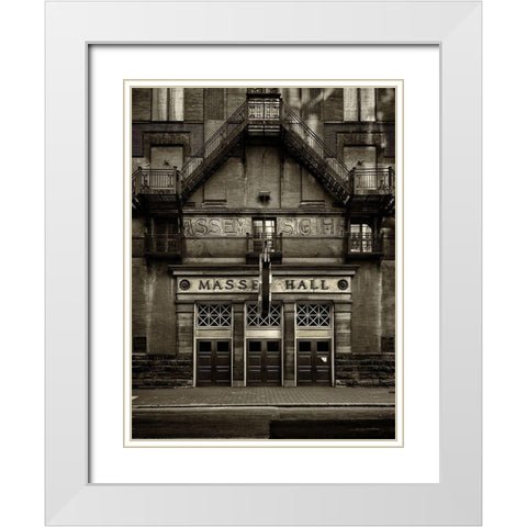 Massey Hall No 1 Toned White Modern Wood Framed Art Print with Double Matting by Carson, Brian