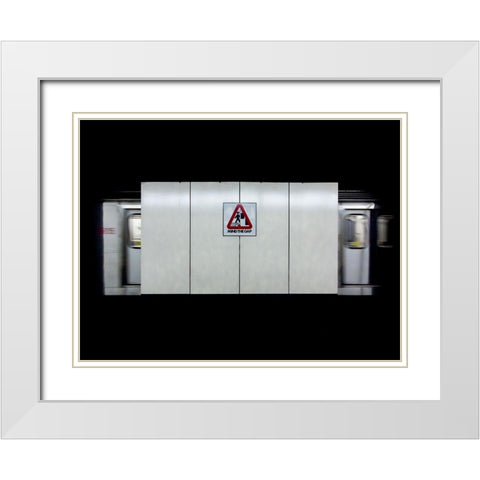 Mind the Gap White Modern Wood Framed Art Print with Double Matting by Carson, Brian