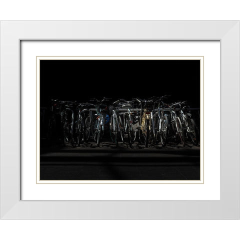Morning Commute No 1 Color White Modern Wood Framed Art Print with Double Matting by Carson, Brian
