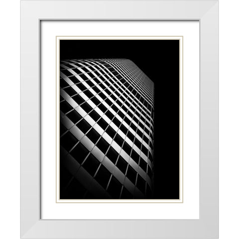 Dundas Street Toronto No 1 White Modern Wood Framed Art Print with Double Matting by Carson, Brian