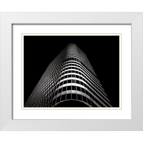 Dundas Street Toronto No 4 White Modern Wood Framed Art Print with Double Matting by Carson, Brian