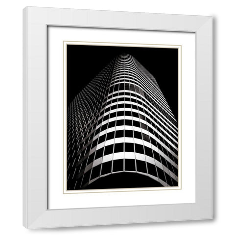 Dundas Street Toronto No 5 White Modern Wood Framed Art Print with Double Matting by Carson, Brian