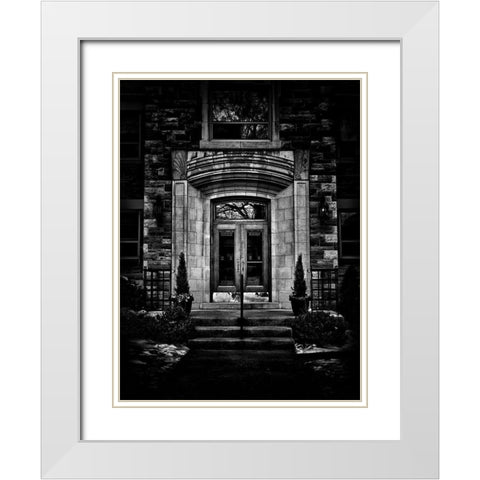 Glen Elm Avenue Toronto White Modern Wood Framed Art Print with Double Matting by Carson, Brian