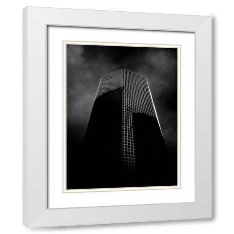 Queen Street Toronto No 1 White Modern Wood Framed Art Print with Double Matting by Carson, Brian