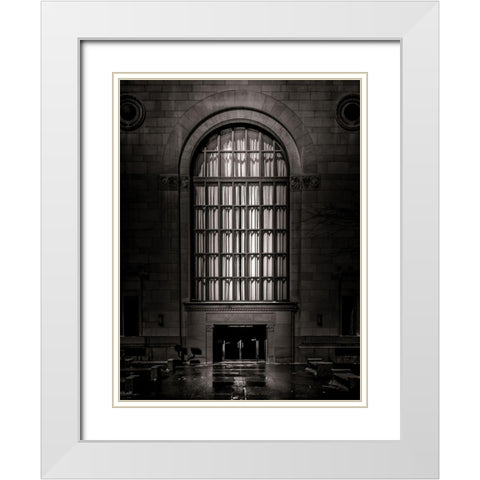King Street Toronto No 1 White Modern Wood Framed Art Print with Double Matting by Carson, Brian