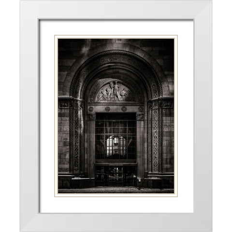 King Street Toronto No 2 White Modern Wood Framed Art Print with Double Matting by Carson, Brian