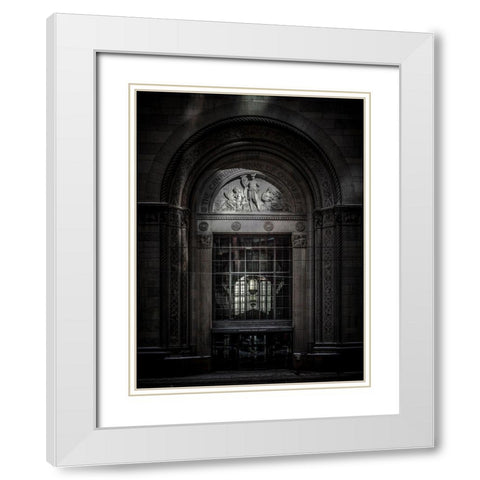 King Street Toronto No 2 Color White Modern Wood Framed Art Print with Double Matting by Carson, Brian