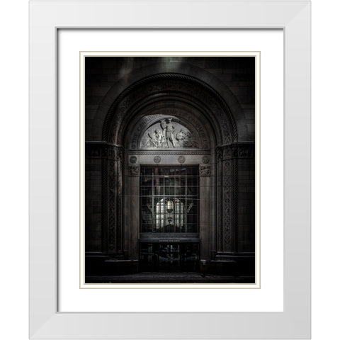 King Street Toronto No 2 Color White Modern Wood Framed Art Print with Double Matting by Carson, Brian