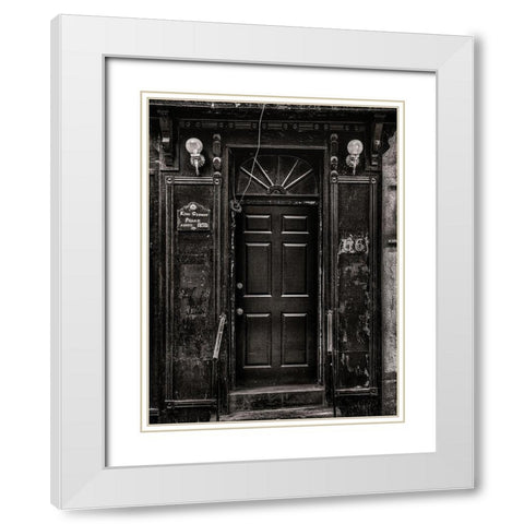 George Street Toronto White Modern Wood Framed Art Print with Double Matting by Carson, Brian