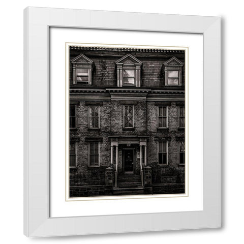 Simcoe Street Toronto White Modern Wood Framed Art Print with Double Matting by Carson, Brian