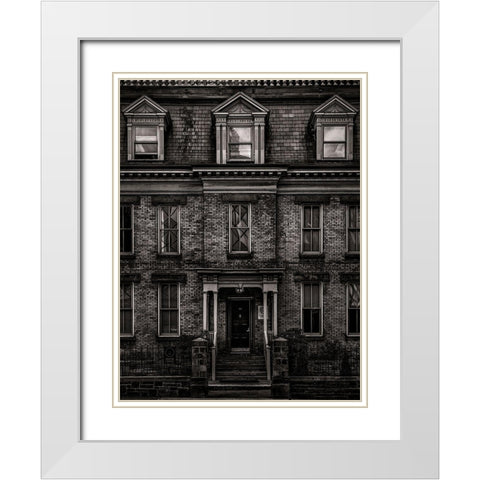 Simcoe Street Toronto White Modern Wood Framed Art Print with Double Matting by Carson, Brian