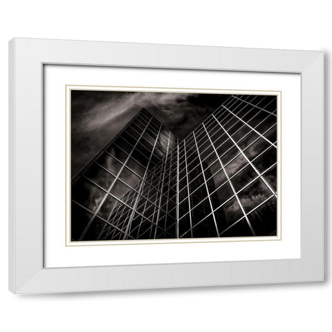 Eglinton Avenue Toronto No 902 White Modern Wood Framed Art Print with Double Matting by Carson, Brian