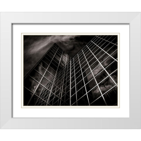 Eglinton Avenue Toronto No 902 White Modern Wood Framed Art Print with Double Matting by Carson, Brian